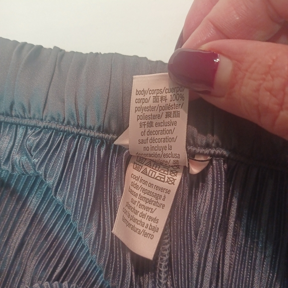 Victoria's Secret Blue Silver Pleated Trousers - Picture 6 of 7